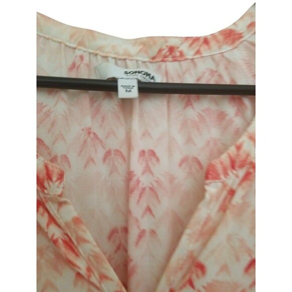 Sonoma Women’s Blouse - Orange Wash (Size Medium) - V-Neck Collar - Picture 7 of 8